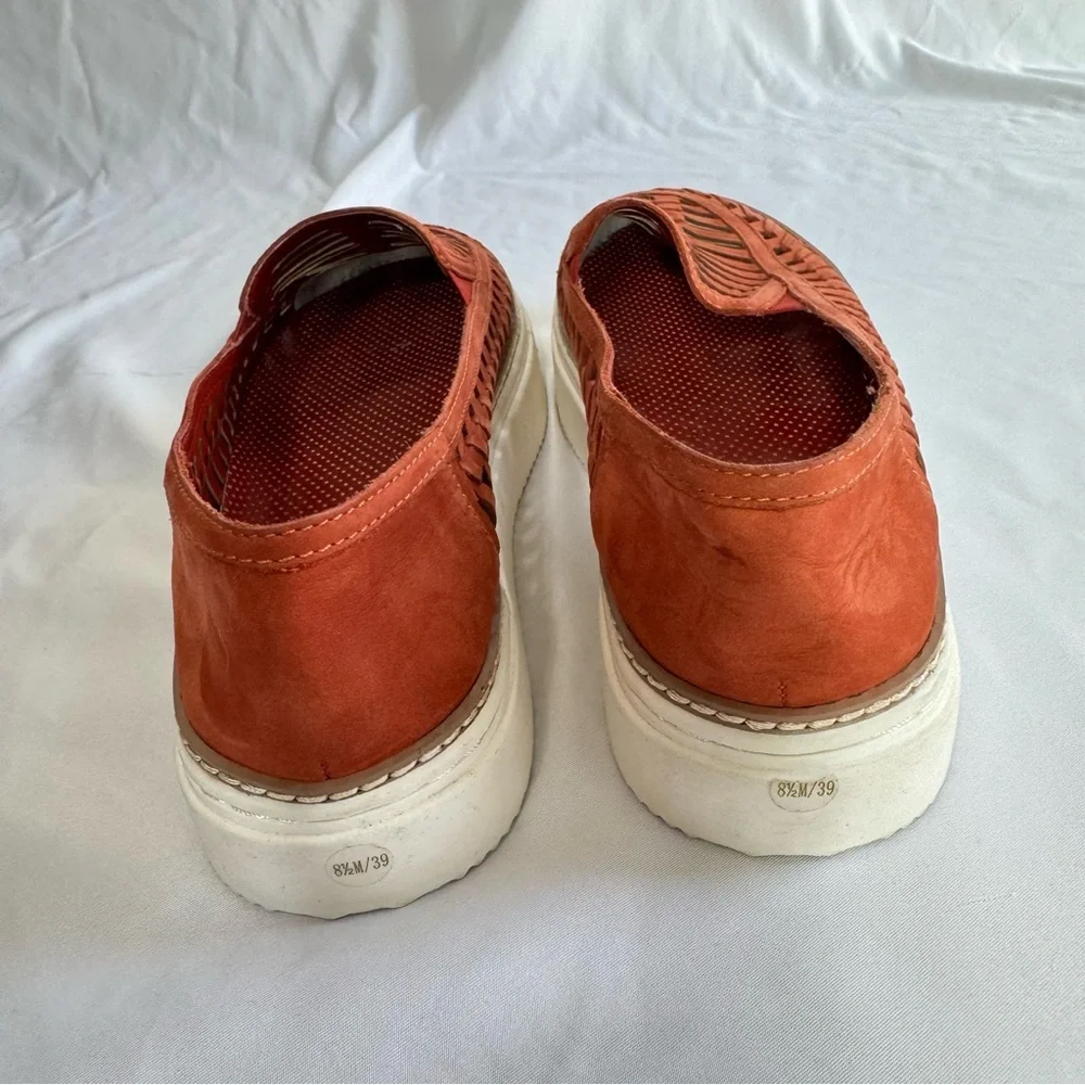 Vince Camuto Leather Romeena Huarache Style Platform Flats